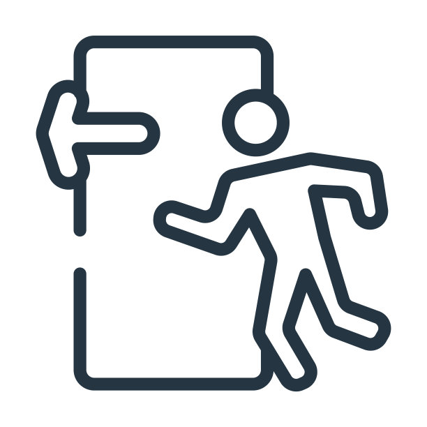 紧急出口细线图标。紧急，门线性图标从标志概念孤立的轮廓标志。矢量插图符号元素的网页设计和应用程序。图片下载