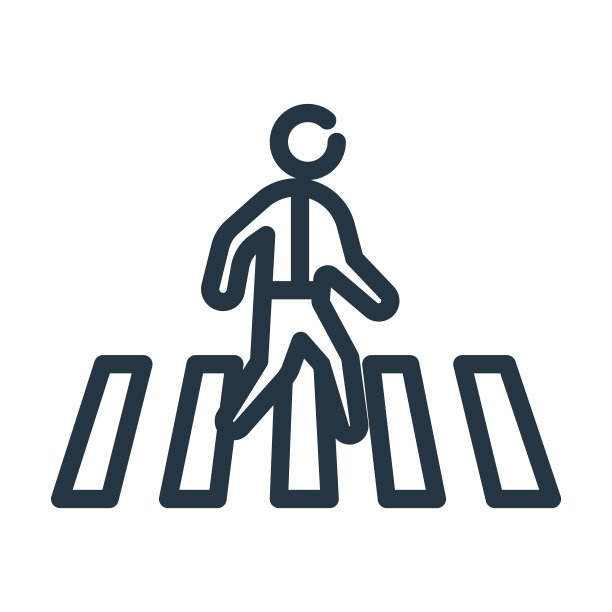 过马路细线图标。道路、交通的线性图标从人们概念孤立的轮廓标志。矢量插图符号元素的网页设计和应用程序。图片下载