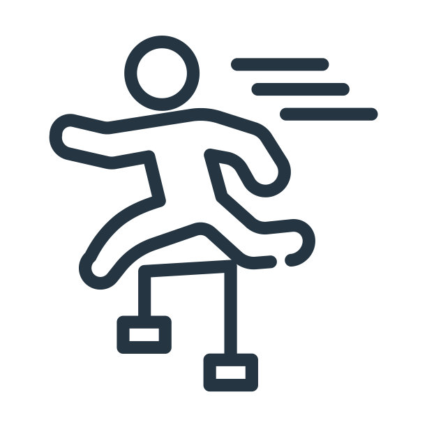 男子跨越障碍细线图标。障碍，人的线性图标从运动概念孤立轮廓标志。矢量插图符号元素的网页设计和应用程序。图片下载