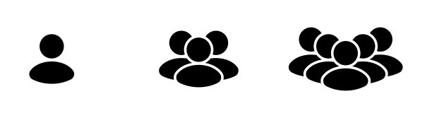 团队合作图标集，多人矢量插画图片下载