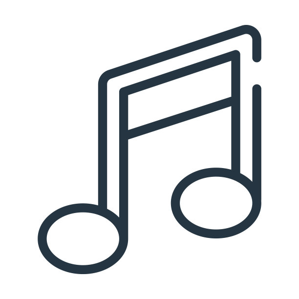 大八分之一细线图标。音乐，音乐音符线性图标从概念孤立的轮廓标志。矢量插图符号元素的网页设计和应用程序。图片下载