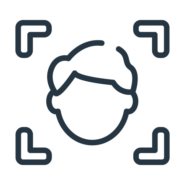 人脸检测细线图标。面、眼线性图标从用户界面概念孤立轮廓符号。矢量插图符号元素的网页设计和应用程序。图片下载