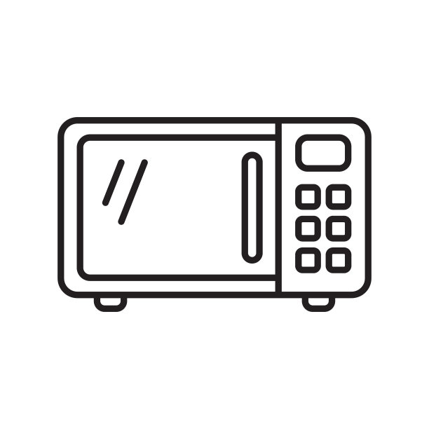 微波炉图标。简单线微波炉图标的模板，网页设计和信息图形。图片下载
