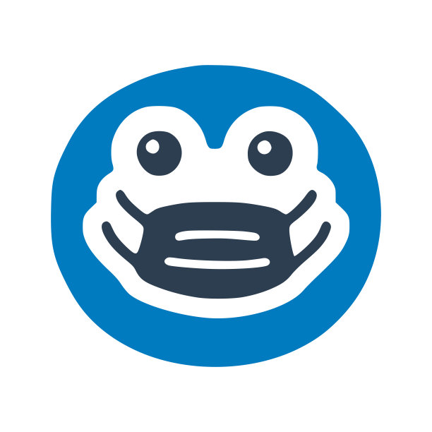 带医用口罩的字母o，可爱的涂鸦风格图片下载