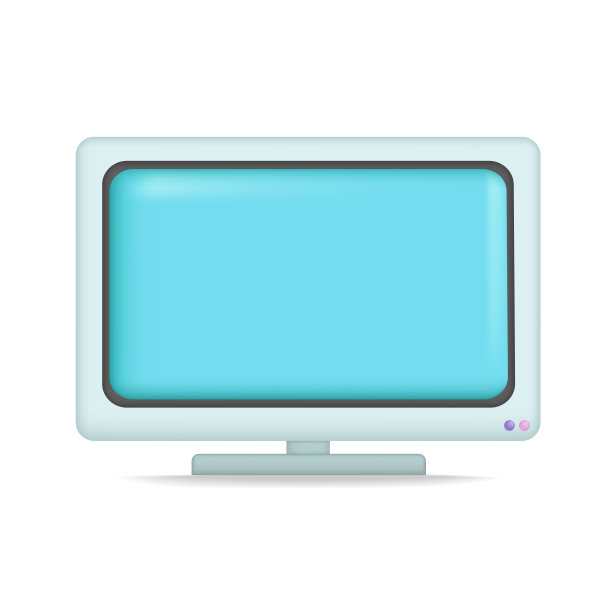 电视3d卡通风格矢量插图设计。图片下载