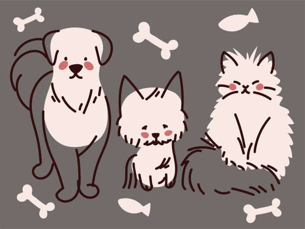 有骨头和鱼的宠物图片下载