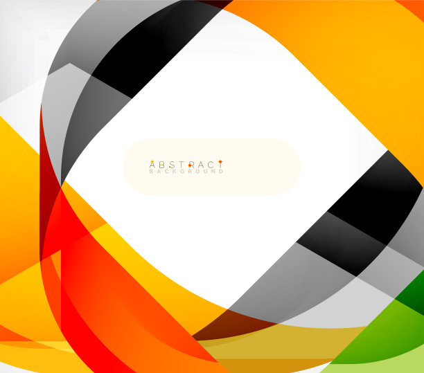 抽象的正方形形状与重叠的波浪图片下载