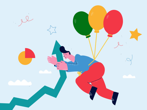 业务增长策略，箭头显示进度，图表上升，图表上升，领导和业务发展概念平面矢量插图设计图片下载