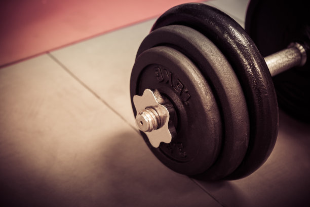 举重哑铃用于锻炼和健身图片下载