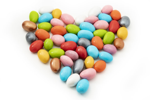 心形糖果球背景。图片下载