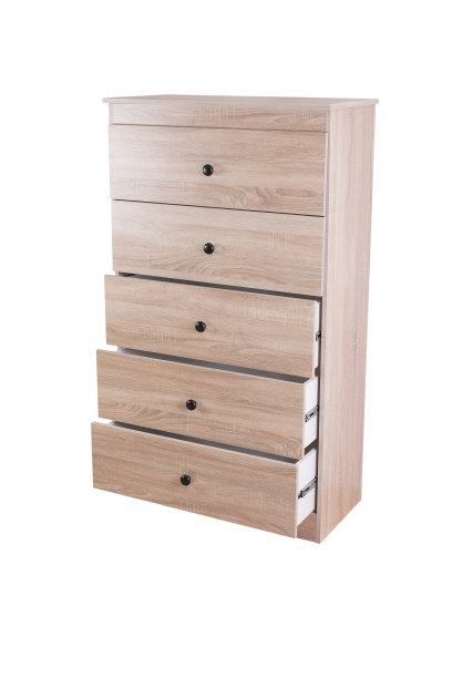 新的白色打开床头柜孤立在白色背景图片下载