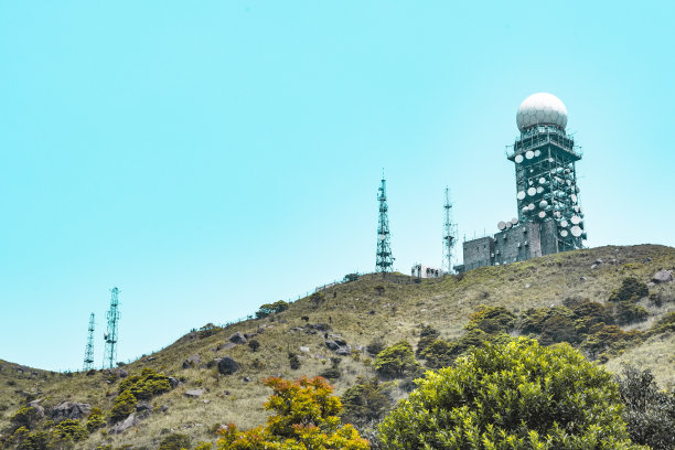 香港大帽山雷达站的景象图片下载