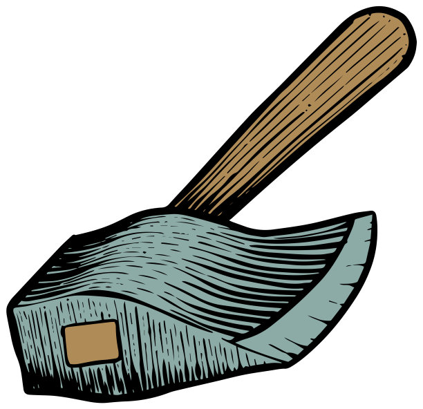 斧图标风格颜色矢量插图图片下载