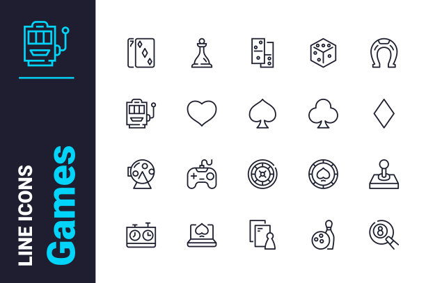 为在线电子游戏的娱乐图标设置图片下载