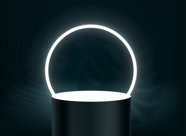 暗室里有清晰的橱窗、植物的阴影和明亮的白色霓虹灯图片下载