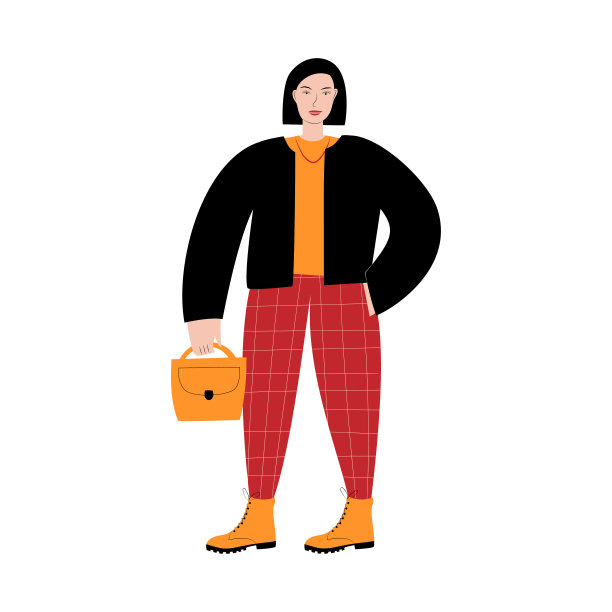 一个拿着袋子的年轻女人图片下载