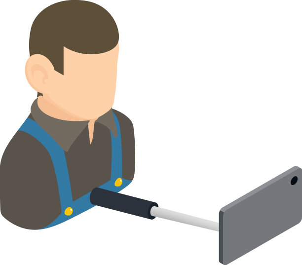 建设者自拍图标等距男子采取图片下载