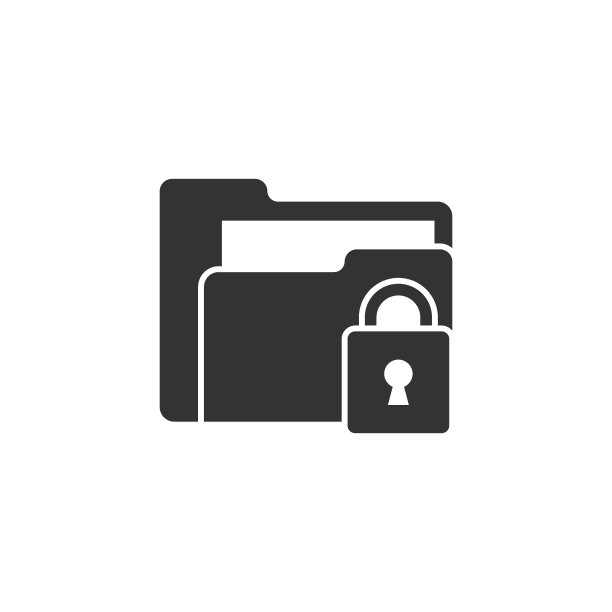 平面风格的文件文件夹权限图标。孤立背景上的文档访问矢量插图。秘密档案标识经营理念。图片下载