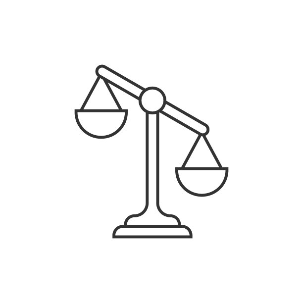 平面风格的缩放图标。天秤座矢量插图孤立的背景。大比较性标牌经营理念。图片下载