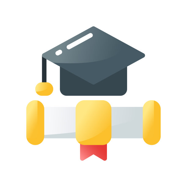 学位帽平坦梯度样式图标图片下载