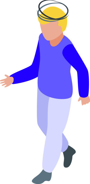 小孩头晕图标，等距眩晕病图片下载