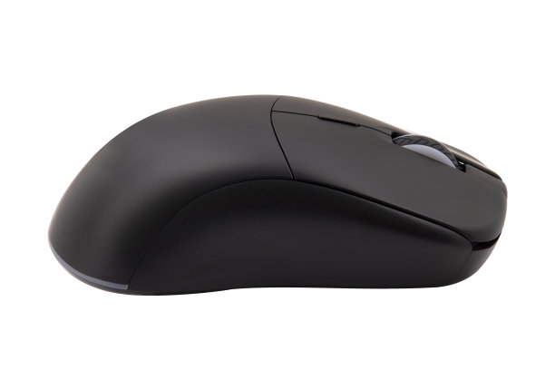 黑色无线激光游戏鼠标（白色背景）图片下载