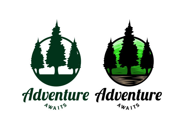 标志三松矢量插图模板好任何行业图片下载