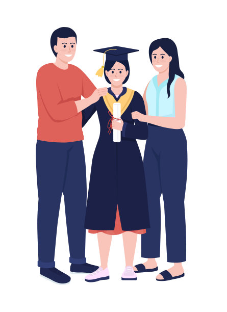 父女校友半平色向量字图片下载