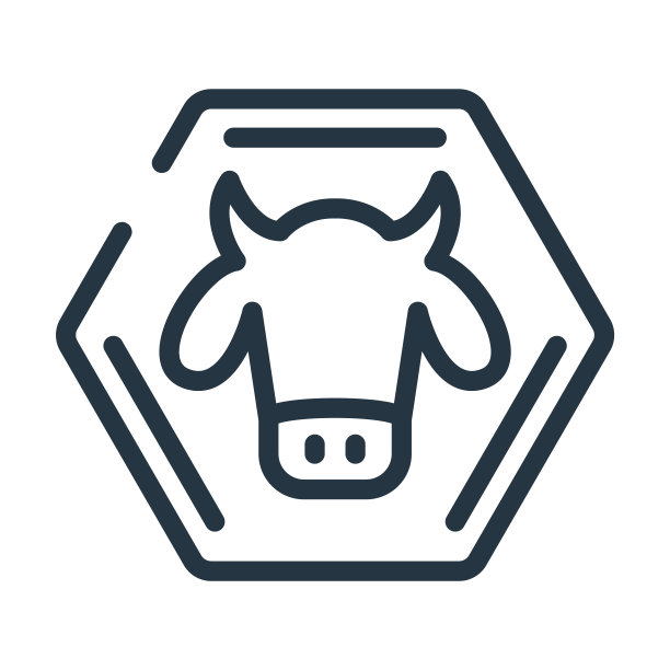 牛签细线图标。牛肉，牛的线性图标从交通标志概念孤立的轮廓标志。矢量插图符号元素的网页设计和应用程序。图片下载