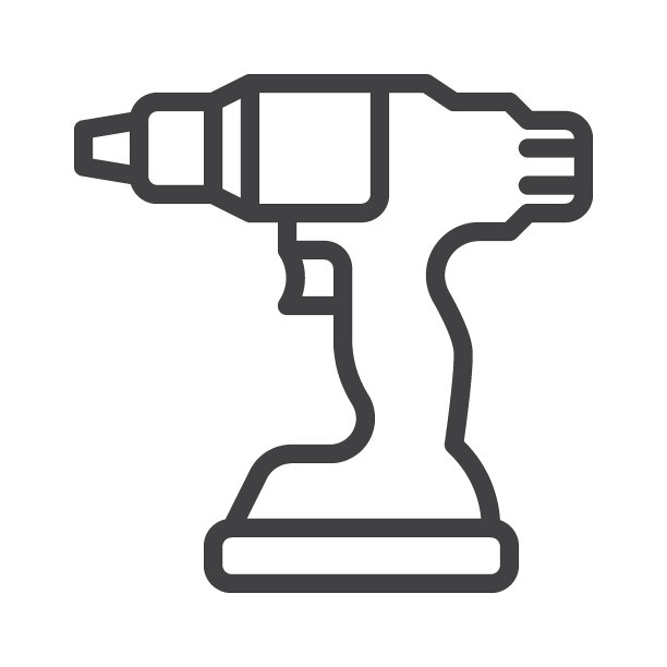 电动螺丝刀线条图标图片下载