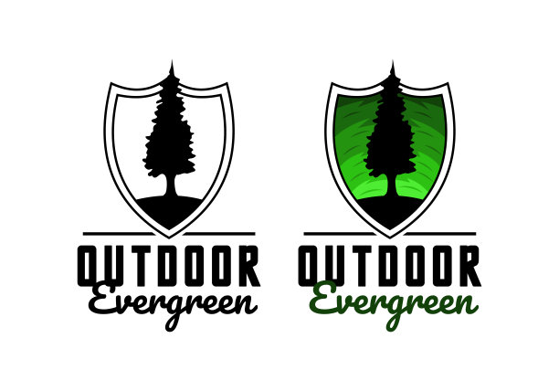 标志松树常绿矢量插图模板好的任何行业图片下载