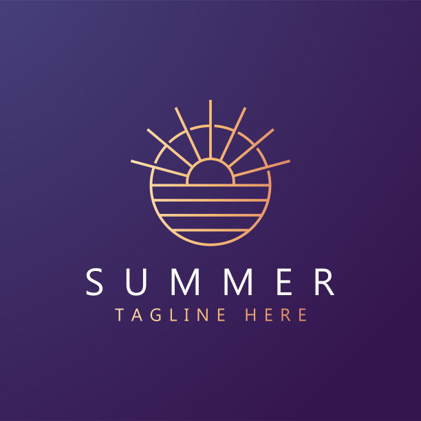 夏季海滩抽象几何符号户外概念图片下载