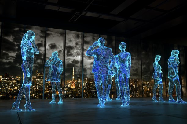 在东京天际线的元世界工作图片下载