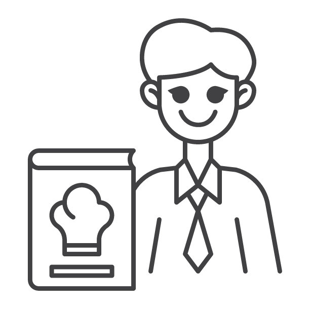 厨师老师线图标图片下载