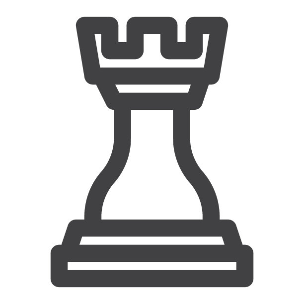 国际象棋车线条图标图片下载