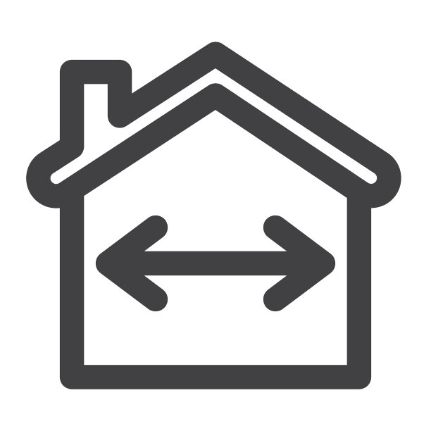 房子大小线条图标图片下载