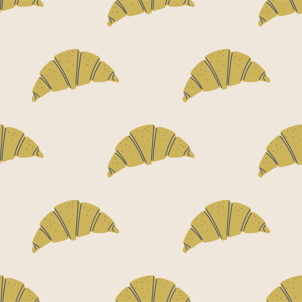 无缝矢量羊角图案。布料，纺织品，包装，封面等食品重复背景。图片下载