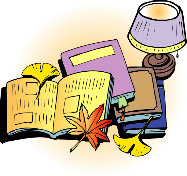 书和台灯图片下载