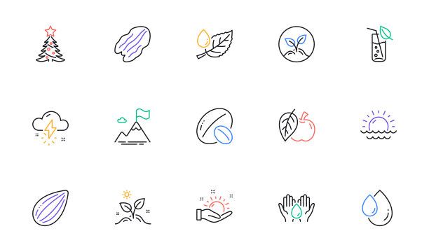 苹果山旗和雷暴天气线图片下载