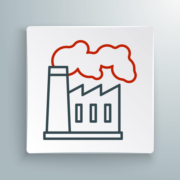 线石油和天然气工业厂房图标孤立在白色背景上。色彩斑斓的轮廓的概念。向量图片下载