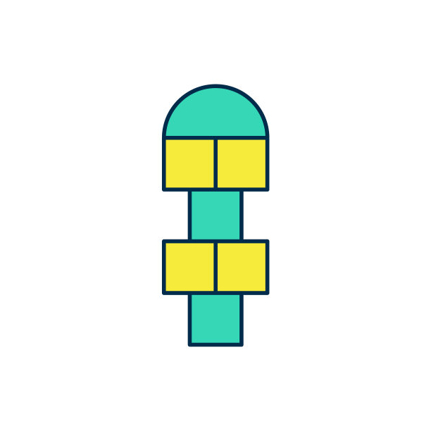 填充轮廓跳房子图标孤立在白色背景。儿童沥青涂料绘制。向量图片下载