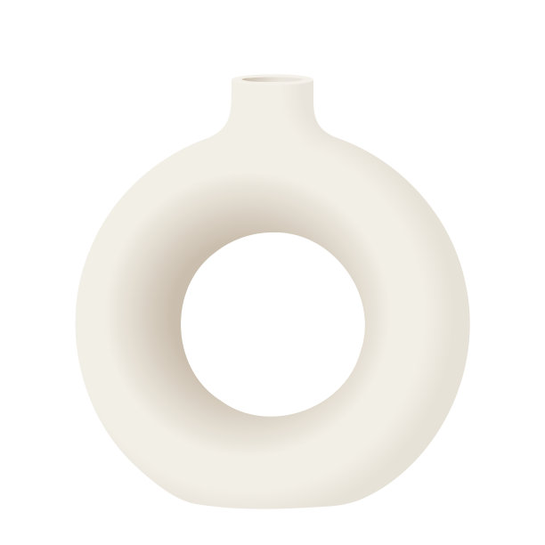 圆的甜甜圈的花瓶图片下载