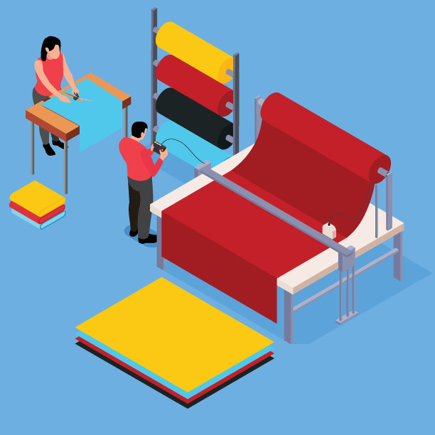 时尚行业等距3d图片下载