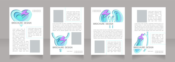 压力焦虑管理空白宣传册布局设计图片下载