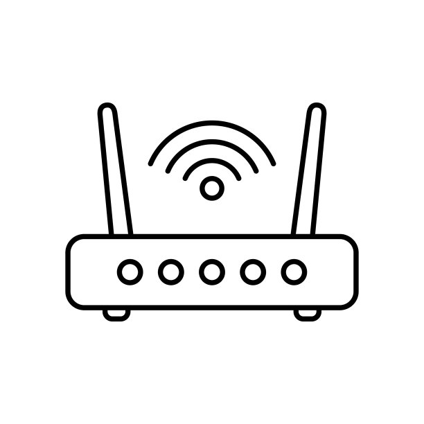 路由器图标。路由器相关信号图标隔离，wifi路由器。图片下载