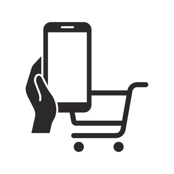 网上购物图标。购物清单。超市手推车。添加到篮子里。图片下载