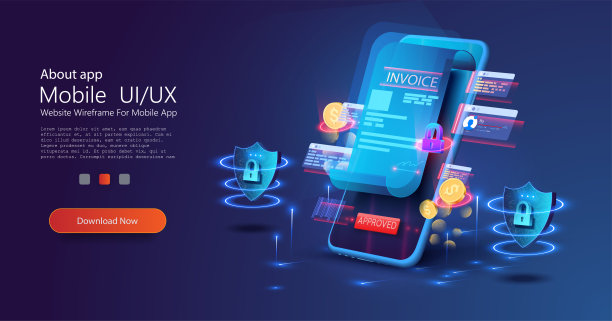 通过在线移动应用程序发送的电子收据。货币交易，电子账户，现金交易，在线支付，数据保护。股票向量图片下载