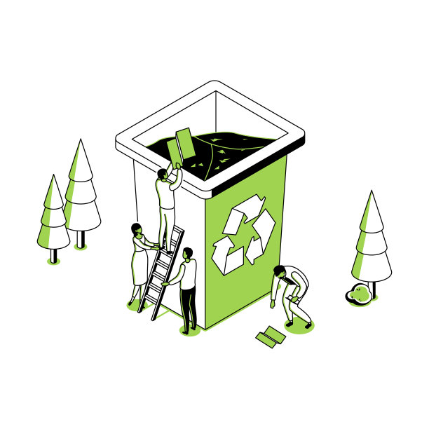 循环-现代线条等距设计风格插图图片下载