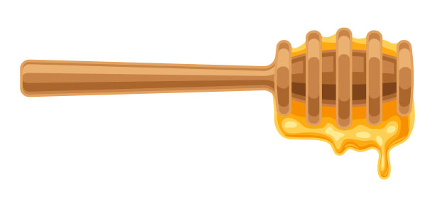 蜂蜜木棒插图。食品和农业工业的形象。图片下载