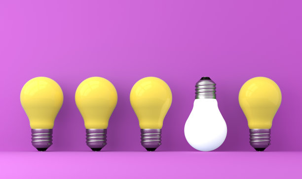 老式经典灯泡在前面的背景图片下载